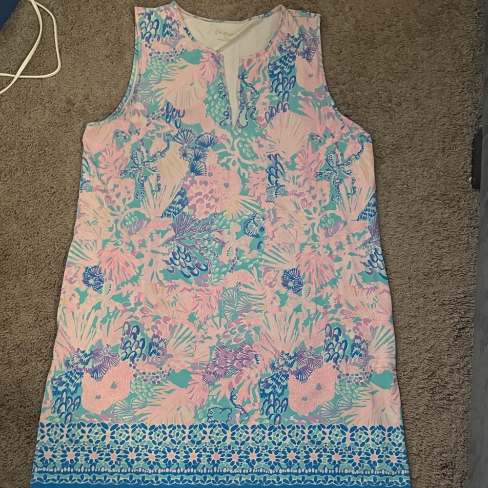 Lilly Pulitzer Pink and Blue Floral Dress